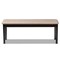 Baxton Studio Teresa Sand Upholstered and Dark Brown Finished Wood Dining Bench 170-10916 - alternate 5